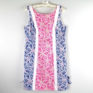 Lilly Pulitzer Delia Indigo Star Crush Scoop Neck Sleeveless Mini Shift Dress 8